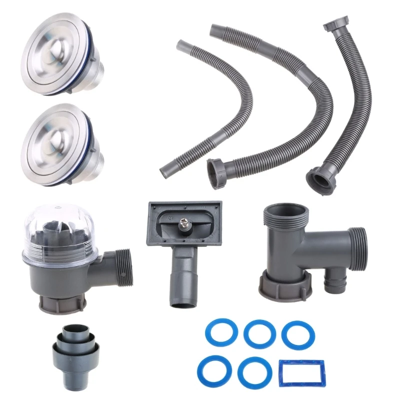 Tubo drenagem universal ajustável, tubo drenagem cozinha, extensor tubo drenagem esgoto, tubulação