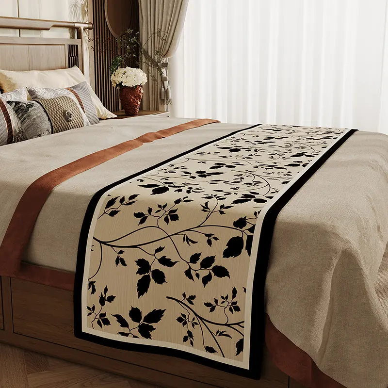 Traditional Chinese-style Hotel-specific Antique-style Bed Runners Bed End Scarf Table Runner Tablecloth for Dining Table