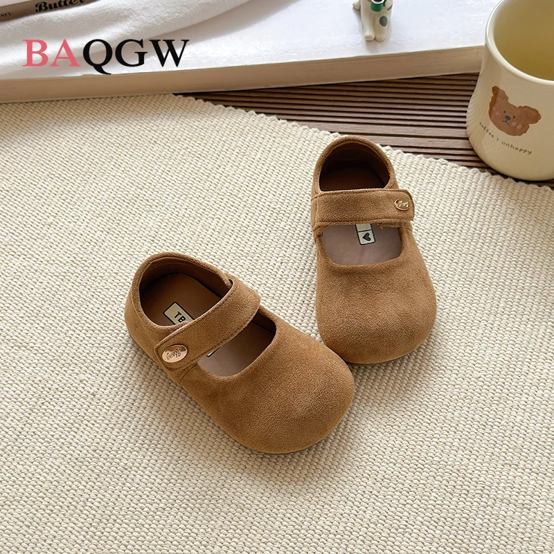 Spring Autumn New Children's Shoe for Girl Simple Fashion Kids Leather Shoes Solid Color Versatile Toddler Causal Shoes Non-slip