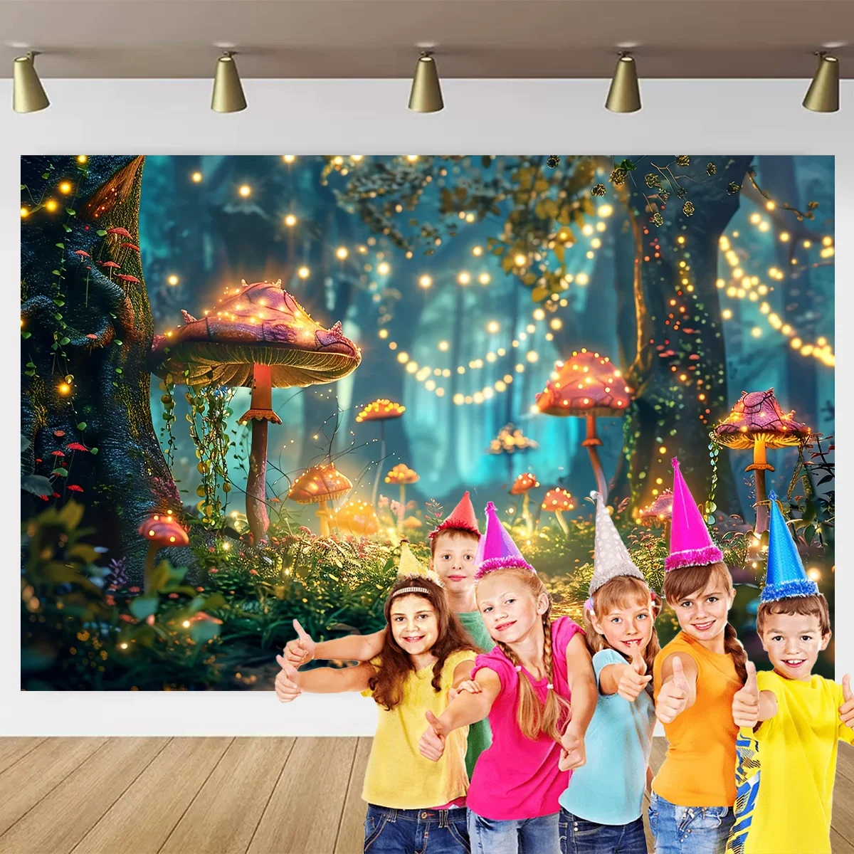 Wonderland Magic Fairy Tale Forest Mushroom Photography Background Newborn Shower Birthday Party Decoration Banner Studio Props