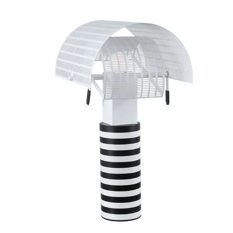 

White striped children's room exhibition hall light luxury art desk lamp post-modern simplicity