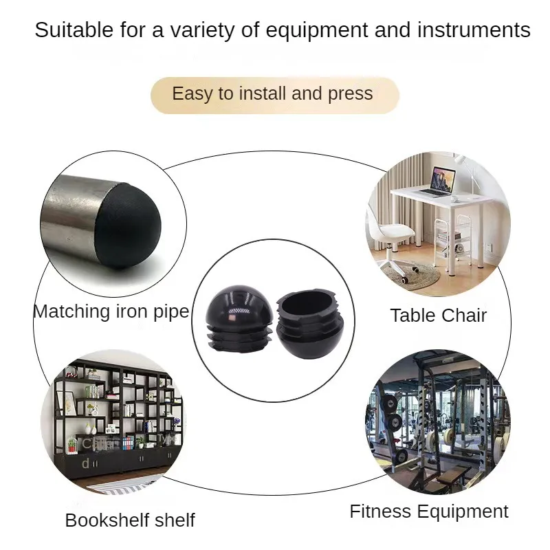 16/8 adet plastik yuvarlak boru tapası tüp uç kapakları kaymaz sandalye bacak ayak tozluk zemin koruyucu ped mobilya aksesuarları