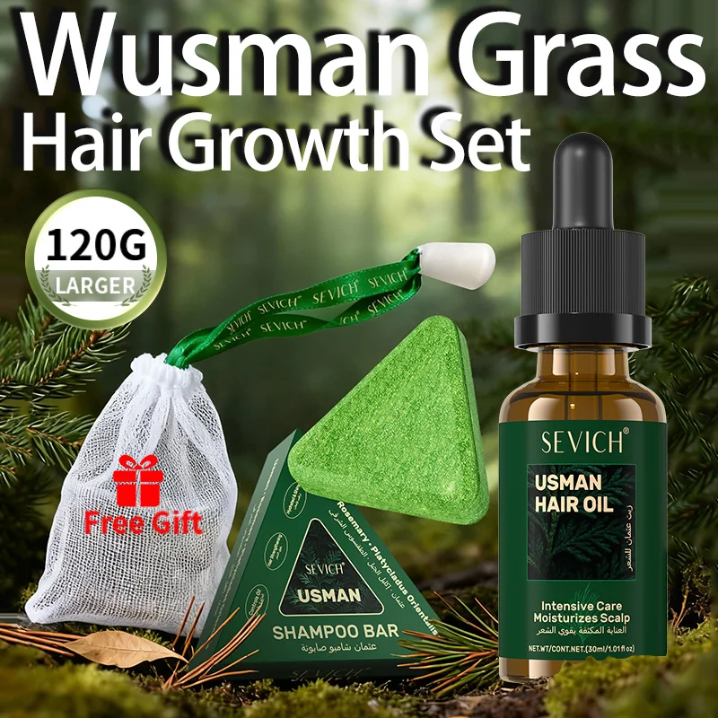 

Usman Шампунь ручной работы Мыло Usman Grass Масло для роста волос против выпадения волос Сыворотка для восстановления волос Спрей для ухода за кожей головы Масло для мужчин и женщин