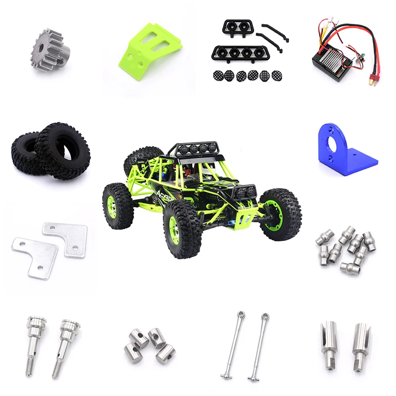 12428 12427 Original Parts 0049-0089 Wltoys 12428 12423 RC Car Spare Parts Tire/Hub/Receiver/Gasket/Shaft/Cup/Gear/Car Shell