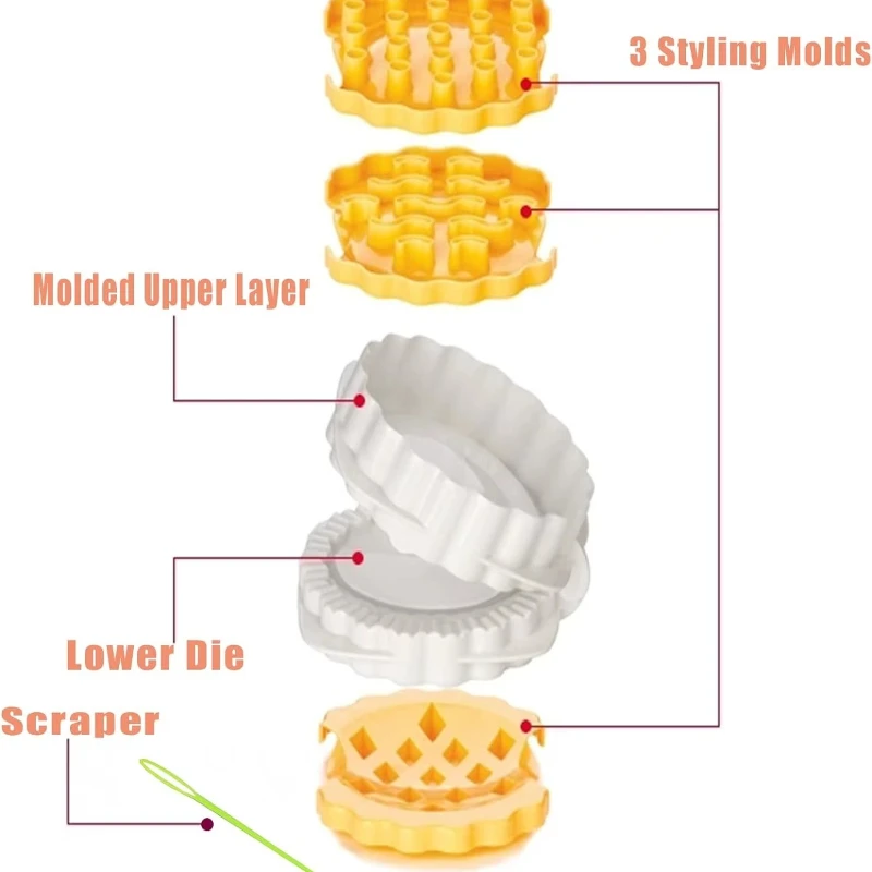 

Mini Pie Pan 3-Shape Multi-Function Pie Machine Pocket Pie Mould Hand Dough Tablet Press Autumn Waffle Classic
