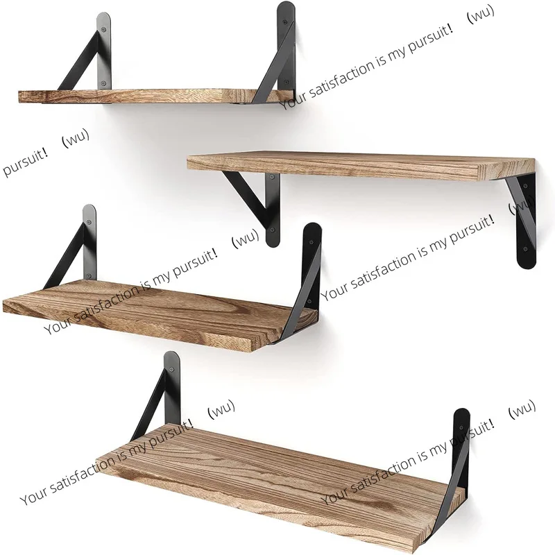 Wall shelf solid wood, no punching baffle, TV wall decorative shelf