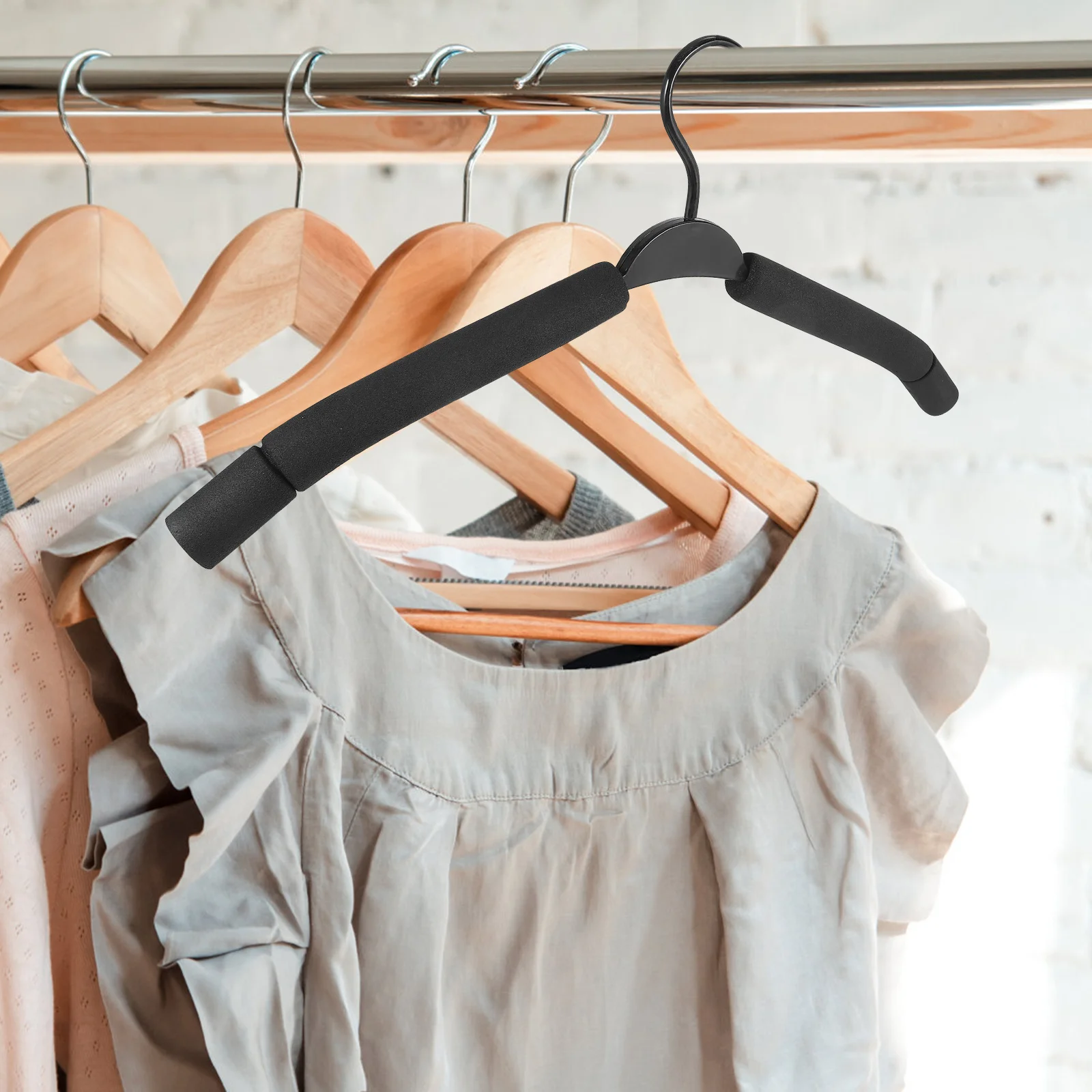 

10Pcs Pants Hangers Sponge Reliable Pants Hanging Hangers Skirt Clothing Display Home Use Skirt Hanger Clothing Display Hanger