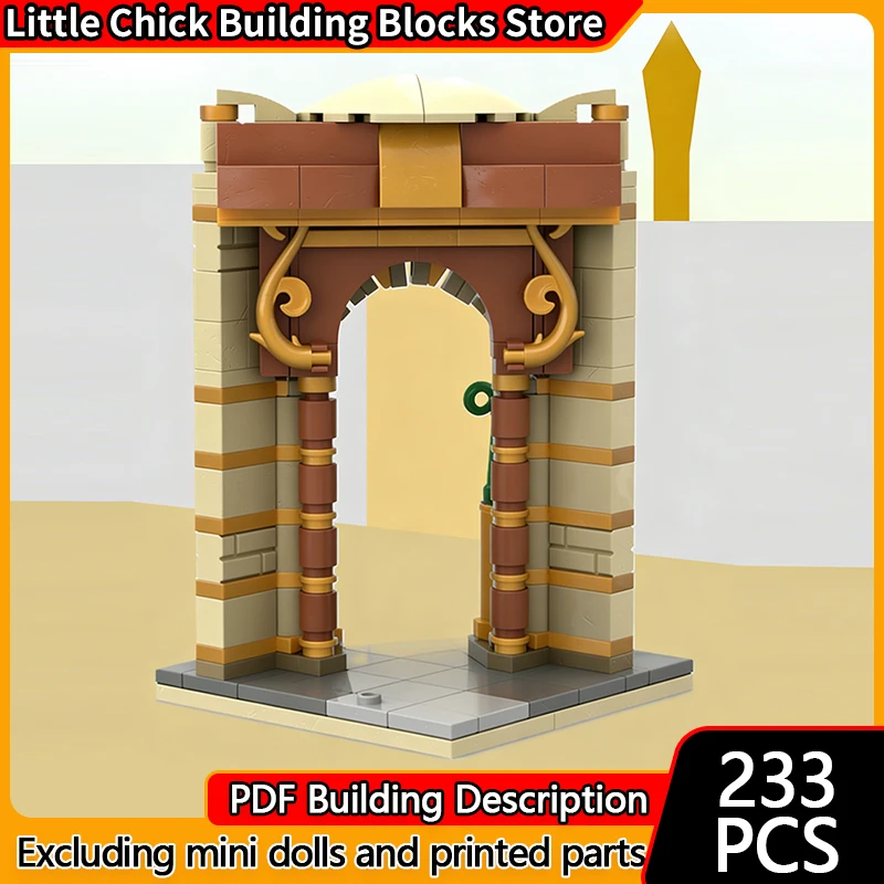 

Medieval Castle Model MOC Building Bricks Fortress Golden Gate Modular Technology Children Holiday Gifts Assemble Toys Suit