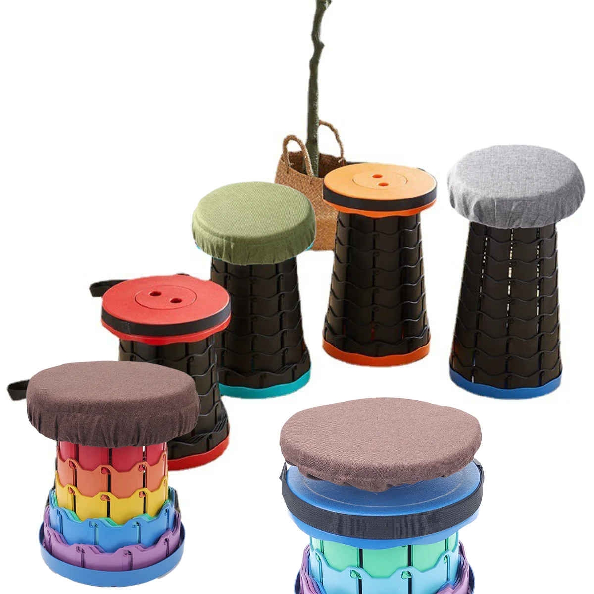 Extendable stool mat, travel mat, linen mat, sponge mat, suitable for most round stools (excluding folding stools).