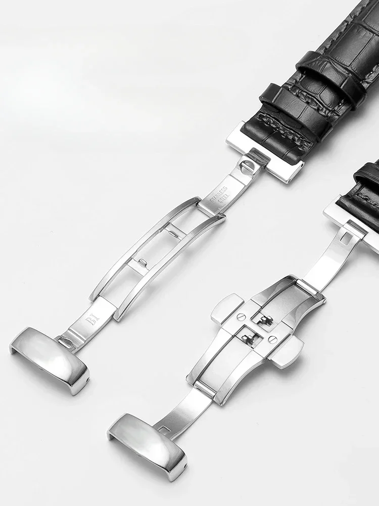 For Tissot Genuine Leather 20 21 22 18 19mm Duruer Couturier Watch Strap 1853 Le Locle Butterfly Buckle Junya Watchband