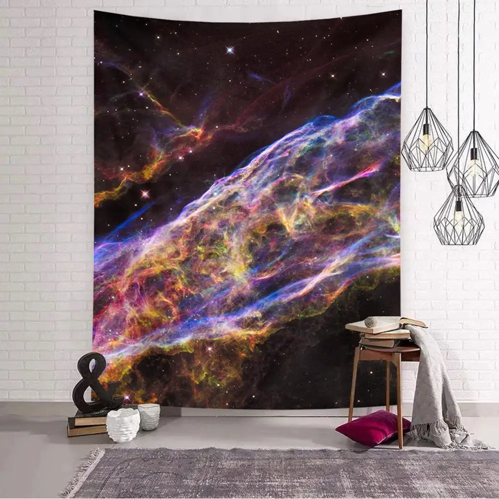 The Milky Way Galaxy Tapestry Aesthetic Wall Tapestry Hanging Decor Microfiber Fabric Poster for Bedroom Living Room Home