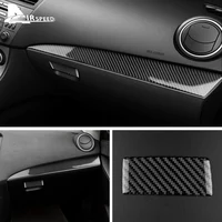 Soporte de fibra de carbono Real para salpicadero de coche, pegatina de guantera para Mazda 3, 2010, 2011, 2012, 2013, accesorios interiores embellecedores
