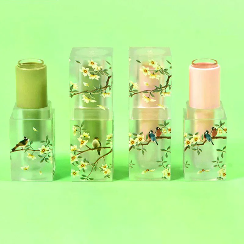 Small Fresh Scrub Square Lipstick Tube Empty Lip Balm Container Lip Tubes