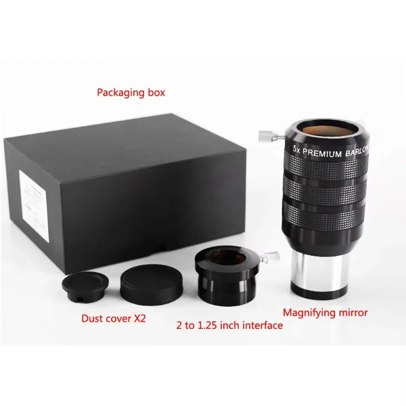 Angeleyes HD 5x Magnifying Mirror 2x Barlow Lens Combo Apochromatic Zero Aberration 1.25