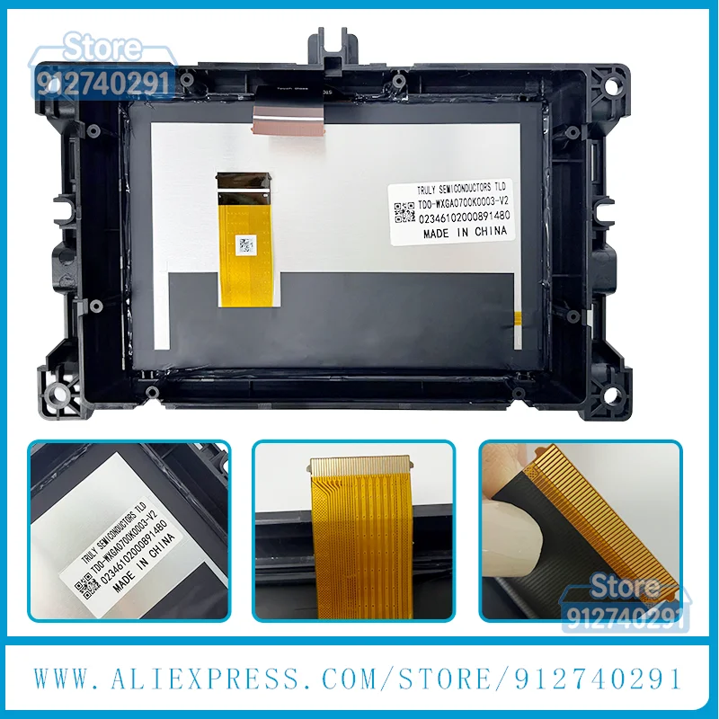 7 Inch For 2018-2020 Jeep Compass TDO-WXGA0700K00057-V1 TDO-WXGA0700K00033-V2 TD0-K00033-S-W-1-E LCD Display With Touch Screen