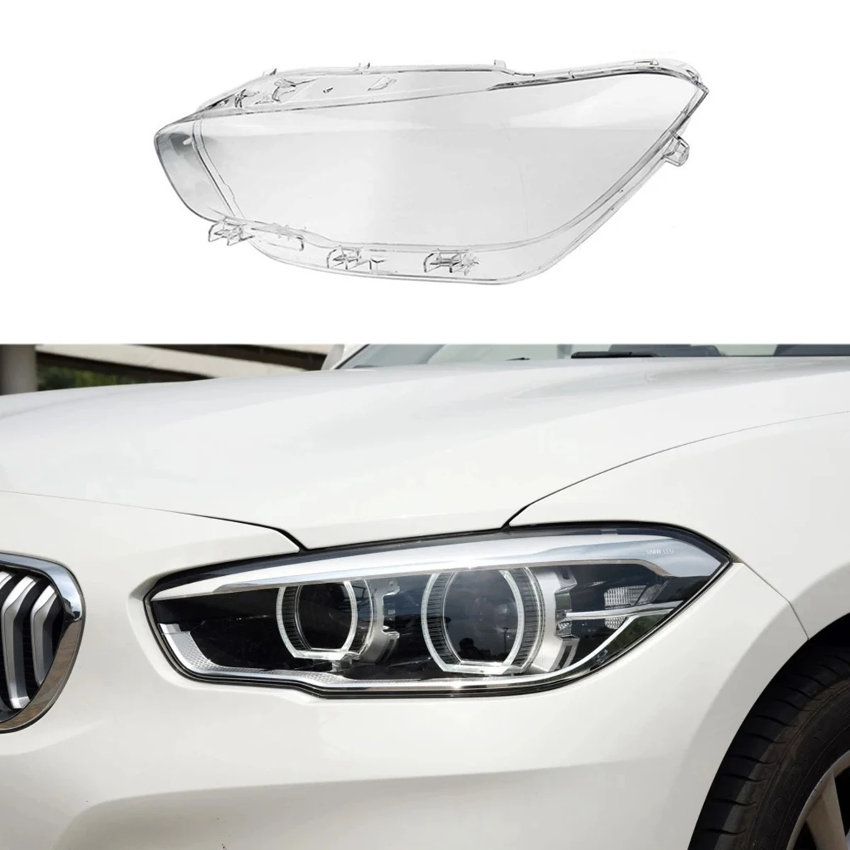 

Car Left Headlight Glass Lampshade Headlight Shell Lens Lamp Cover Lens for-BMW 1 Series F20 116I 118I 120I 2016-2019