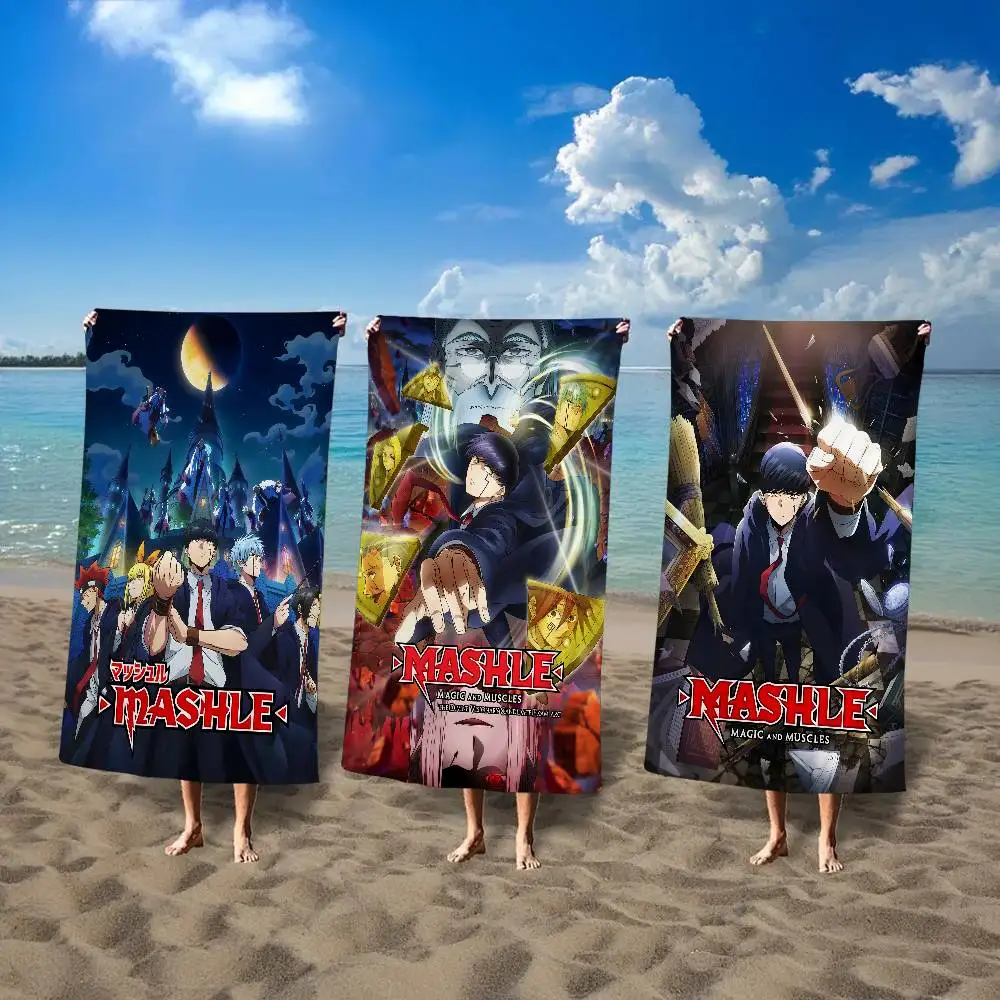 Japan M-Mashle Magic and Muscles Microfiber Printed Beach Towel Mountain Climbing Yoga Beach Swimming Running Soft Towel