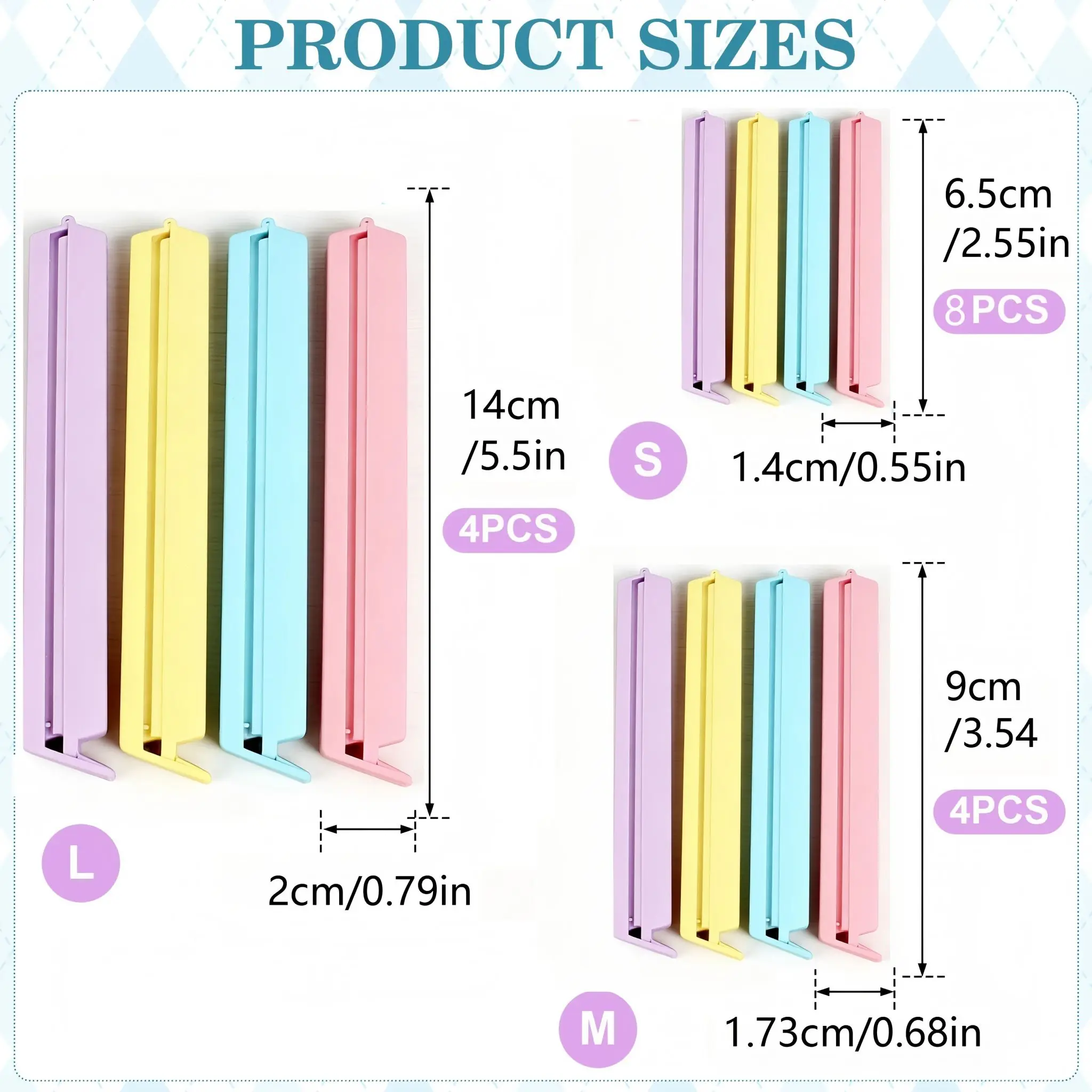 16pcs Food Bag Sealing Clip, Plastic Food and Snack Storage Clip, Kitchen and Home Storage Room Color Sealing Bag Clip