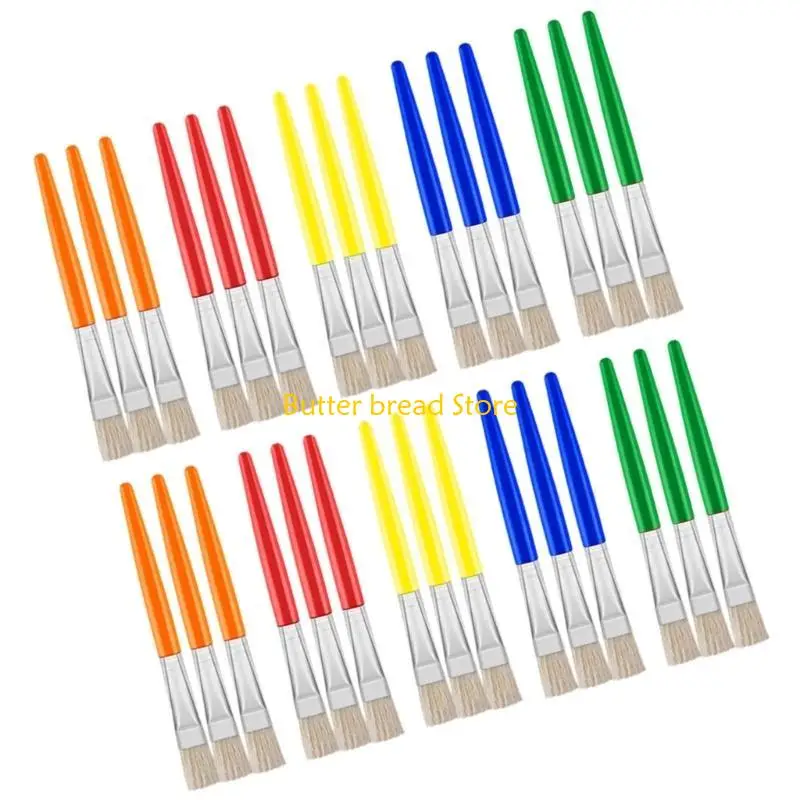 W89C Colorful Paint Brush for Student Acrylics Oil Gouache Watercolor Painting