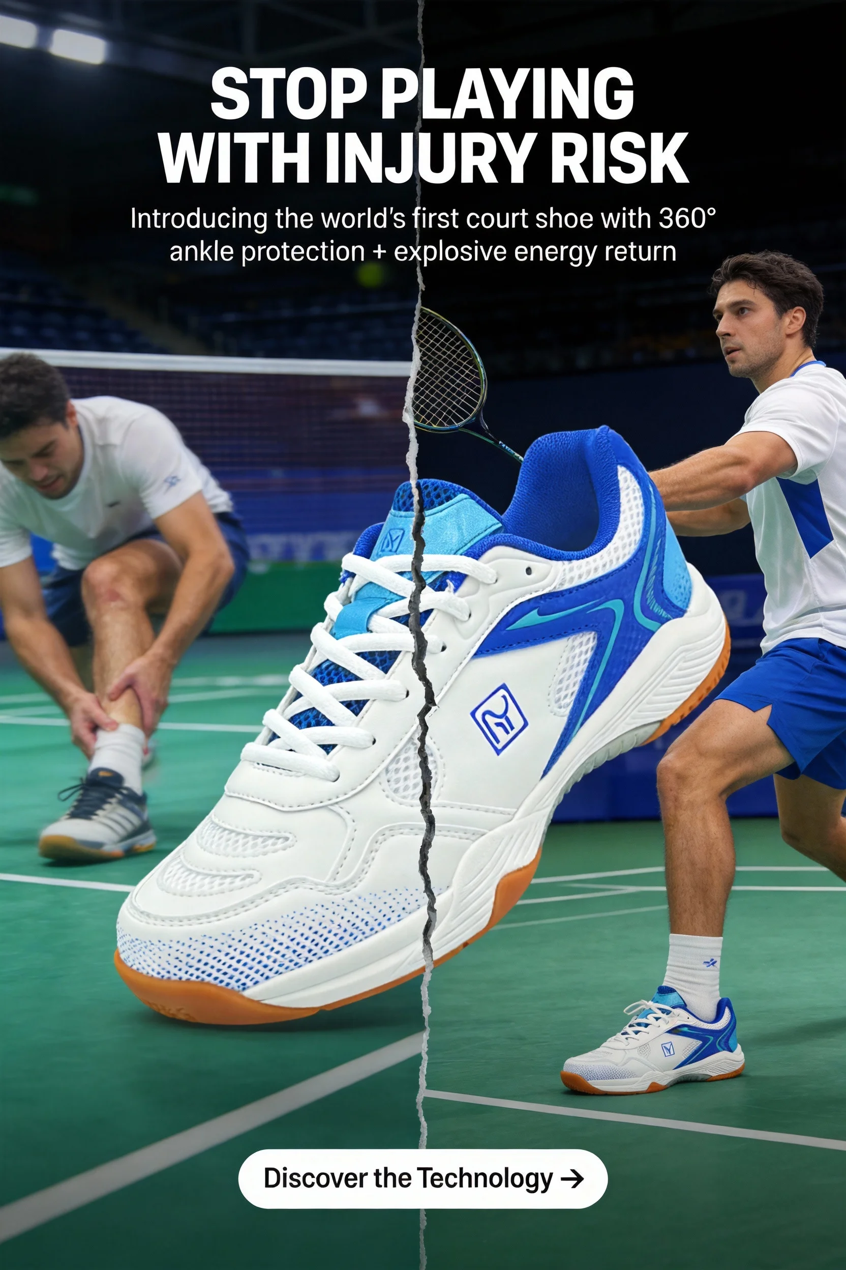 Tennisschuhe, verschleißfest, rutschfest, mit Dämpfung, für Tennisplatz, Training, Wettkampf, Herren, Damen, professionell, Anti-Twist, sportlich, funktional – Detail 7