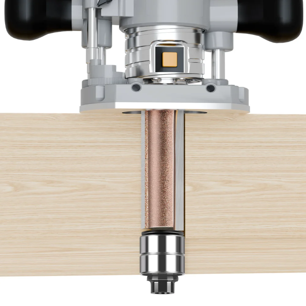 Bearing Flush Trim Router Bit Head Double Bearing Trimming Knife Woodworking Trimming Cutter for Edge Trimming Template Copying