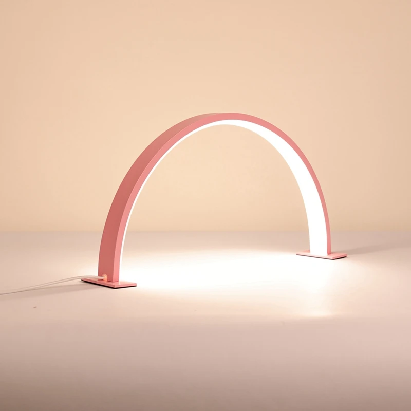 نصف القمر ضوء لمسمار مكتب USB لمبة مكتب لمسمار لاش رمش الوشم الحواجب LED الجدول مصباح العمل لمبة مكتب أ