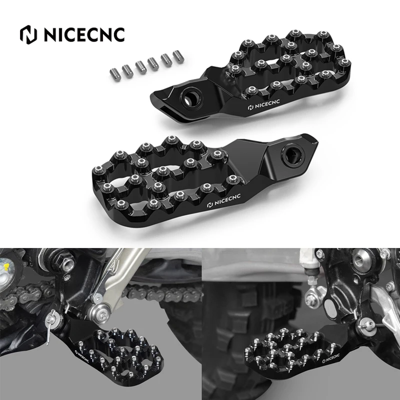 

NICECNC For KTM EXC 300 EXC-F 350 SXF 450 2024 Foot Pegs Footrest Footpegs 10mm Lower For Husqvarna TE 300 FE 450 GasGas EC 300