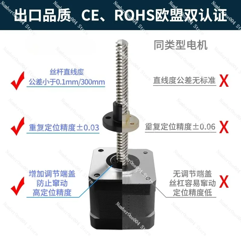 For Through Type Linear Stepper Motor 20 28 35 42 57 Lead Screw Customizable