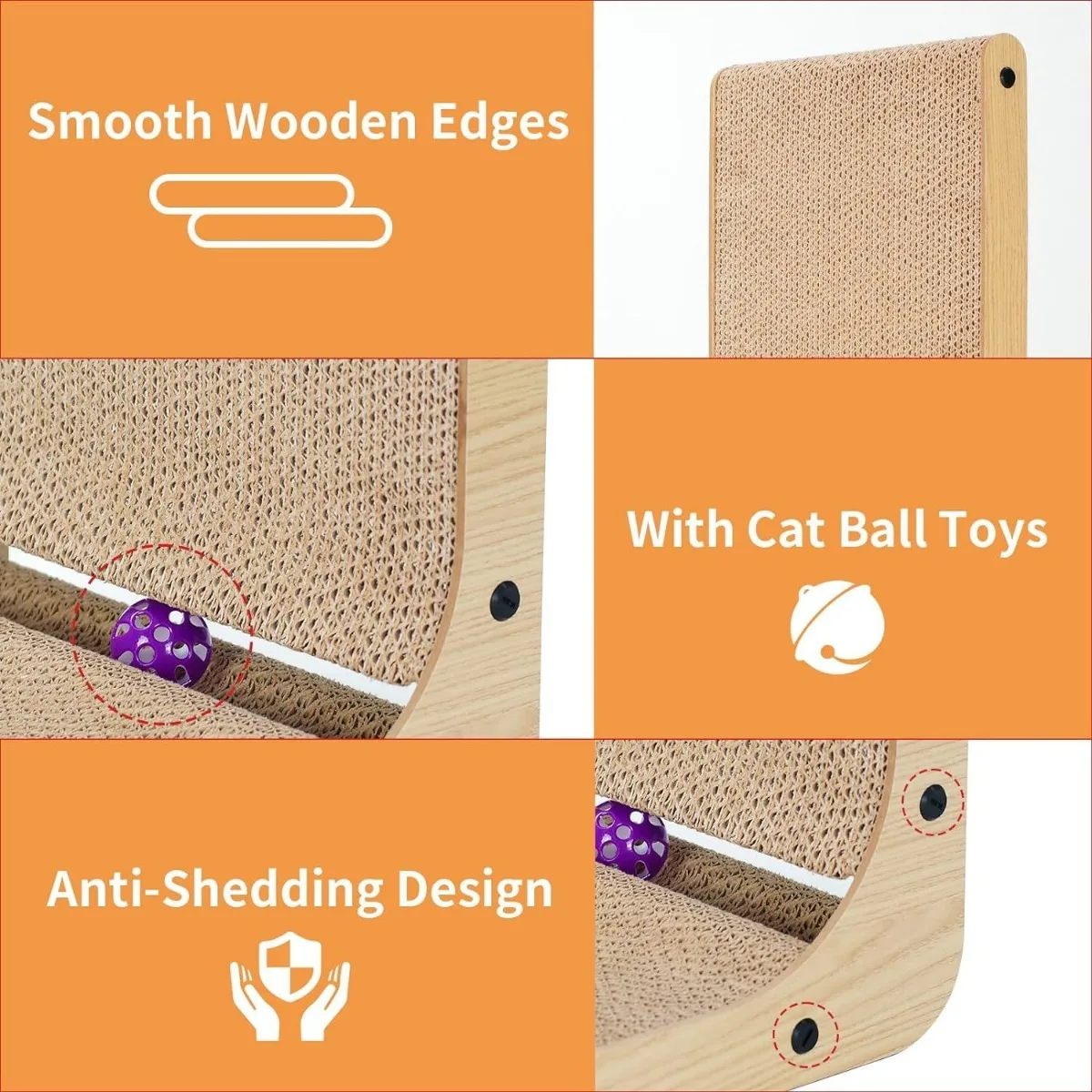 Pet Cat Scratching Board L-shape Mat Scraper Claw Abreaction Toy Wear-resistant and Scratch-resistant Training Grinding Claw Toy