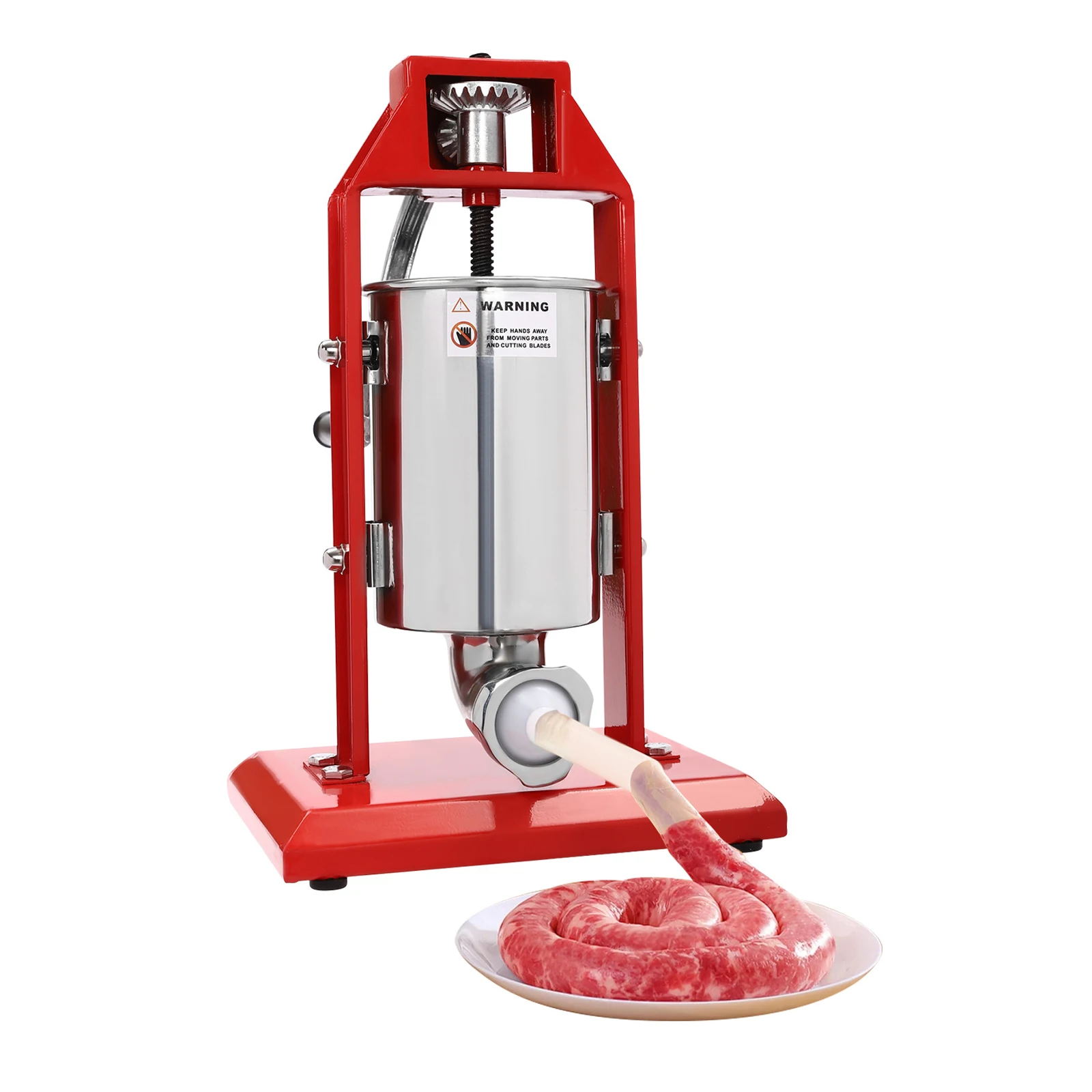 Stainless Steel Sausage Stuffer Machine Hand Crank Making Sausage Maker Filling Meat Sausage Filler 3L/0.79gal