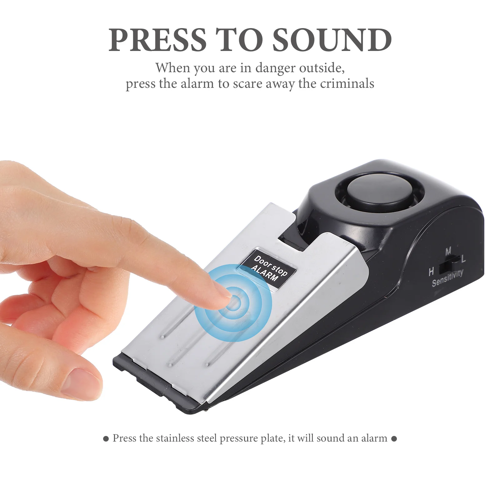 اضغط على نوع سدادة إنذار تصميم عدم الانزلاق الطابق إسفين لأمن المنزل سلامة الباب وقف أداة حماية الباب #6