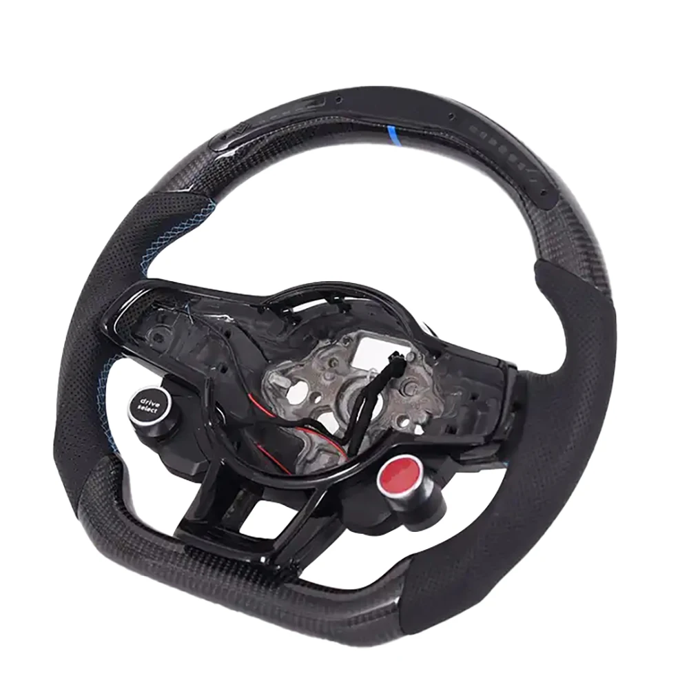 For VW Golf MK 6 7 7.5 Polo Custom led rline carbon fiber steering wheel with stop start driving mode buttons