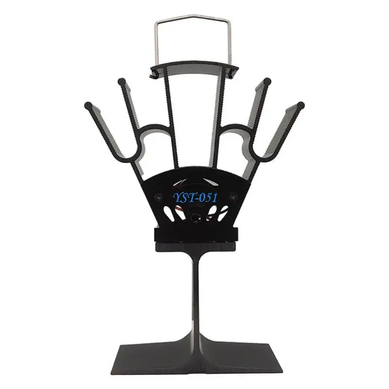 

E15A Mini Stove Fan 6Blades HighAir Volumes Heat Powered Burners Fireplace Fan