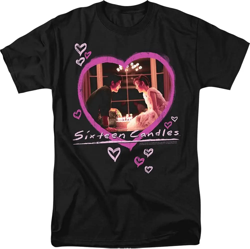 Universal Studios Heart - Sixteen Candles Adult T-Shirt, Black