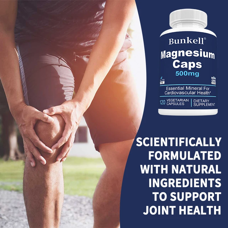 

Magnesium Complex 500MG Capsules - Sleep Quality, Relieves Anxiety, Relaxation,Bone, Muscle & Sleep Support, Non-GMO, 120 Counts