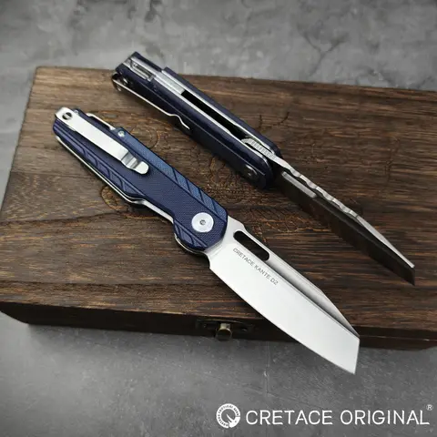 CRETACE KNIVES KANTE NAVY EDIZIONE LIMITATA LAMA Piegatura COLLA DA Tasca D2 Acciaio Blu G10 Maniglia EDC Autodifesa Coltello Originale