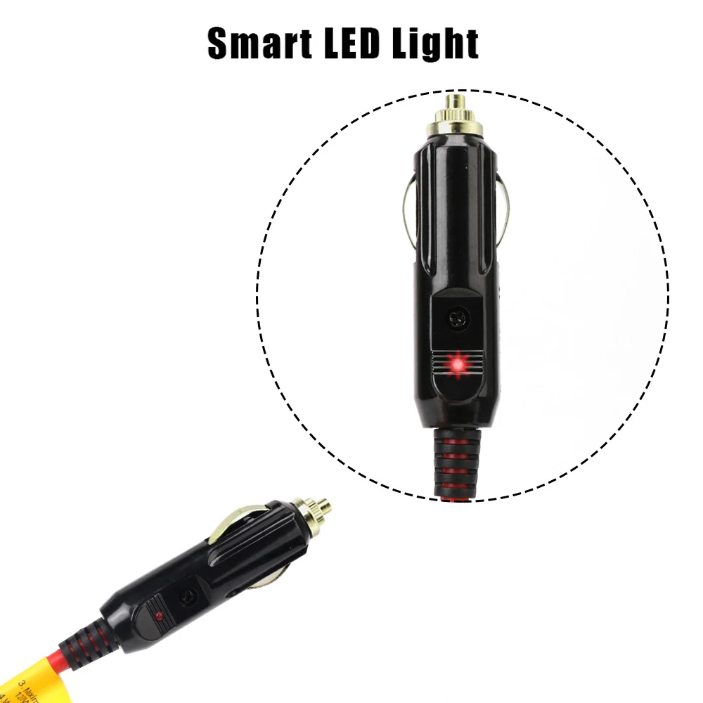 12V 24V Car Cigarette Lighter Extension Cord 3.6 M Socket Female Socket Plug Auto Charger Cable with 15A Fuse