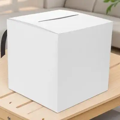 

1Set White Paper Wedding Card Box Card Holder Case for Wedding Party Anniversary Graduation Shower Gift