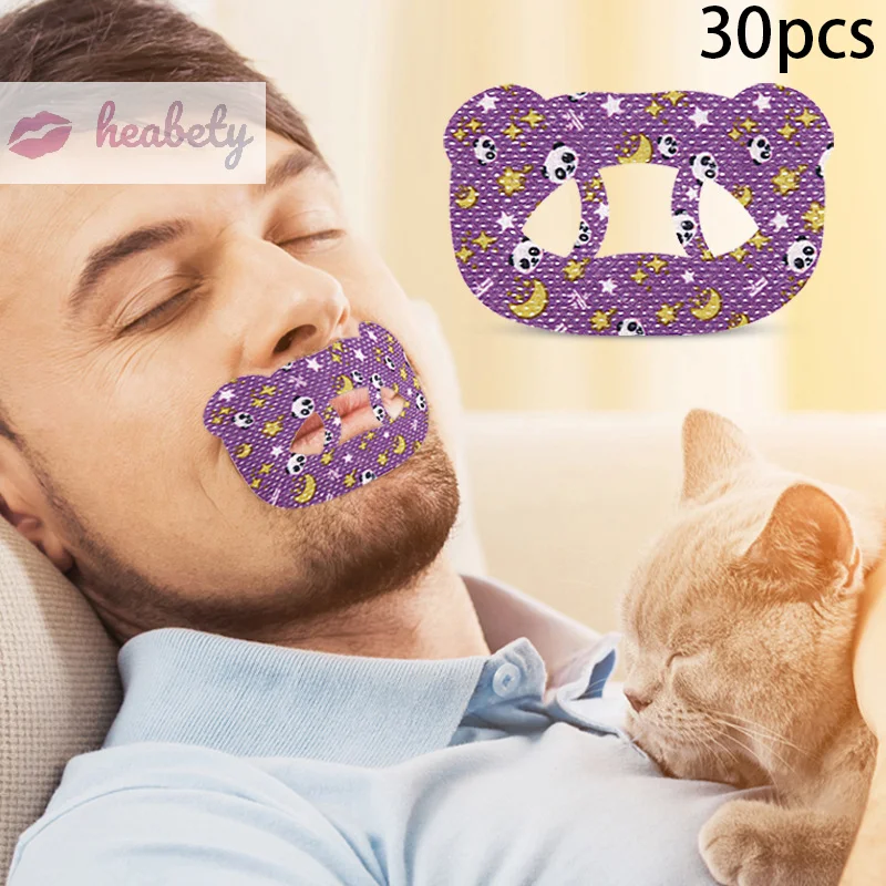 

30pcs Anti-Snoring Stickers For Children Adult Night Sleep Lip Nose Breathing Improving Patch Mouth Correction Sticker Tape