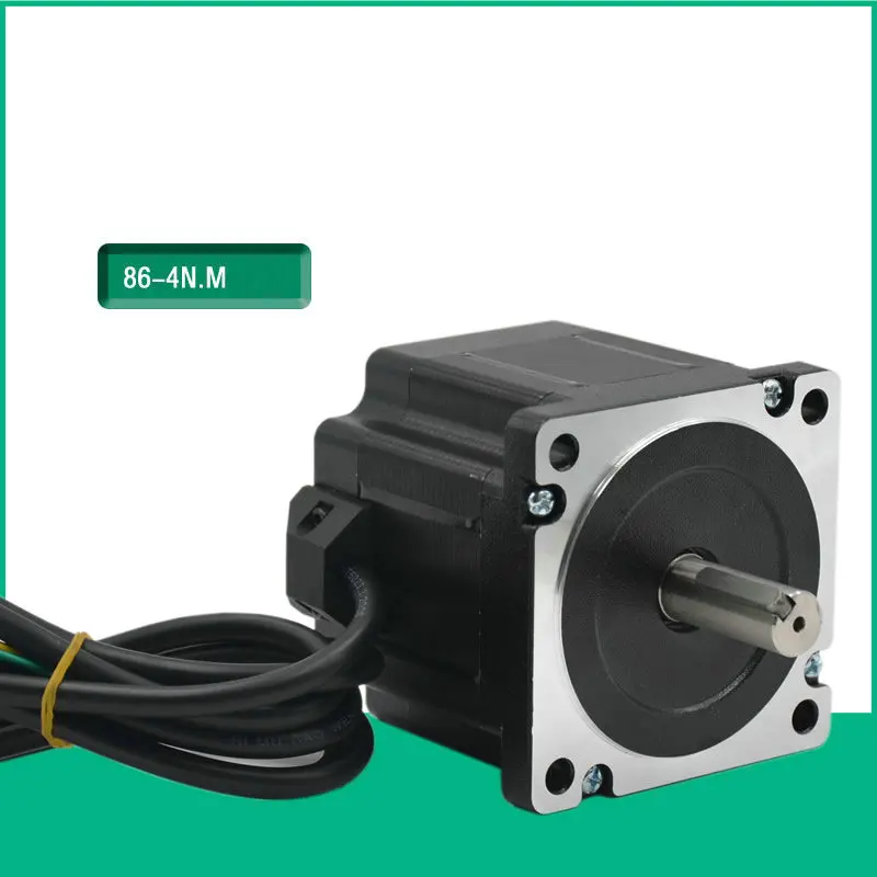 DC24V-48V 3.0A 4.0N.M 86 stepper motor engraving machine 14mm flat key double flat shaft motor pulse control 1000rpm small motor