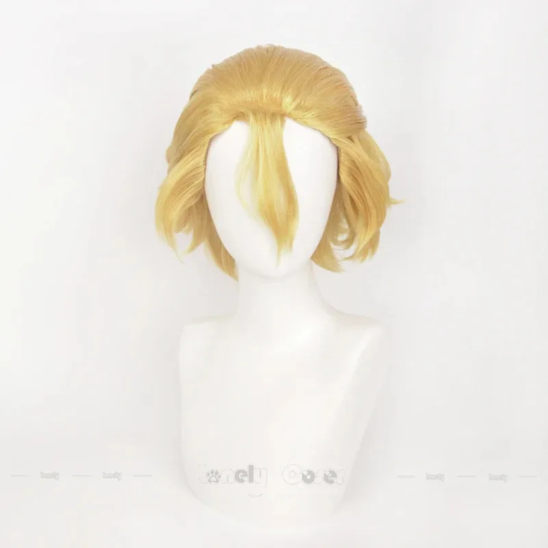 2025 22 أنيمي Dr.STONE ستانلي سنيدر شعر مستعار تأثيري أشقر أصفر أملس الظهر الشعر متوسط طول الباروكات للرجال النساء كرنفال حفلة #1