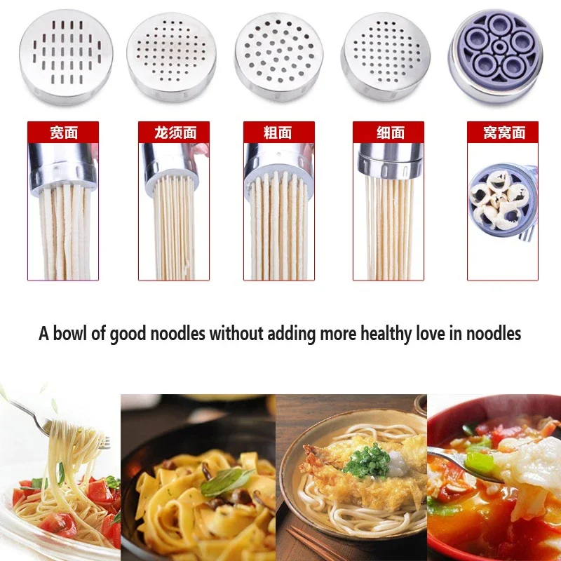 Stainless Steel Small Noodle Machine Household Manual Hand-cranking Noodle Machine Extrusion Noodle