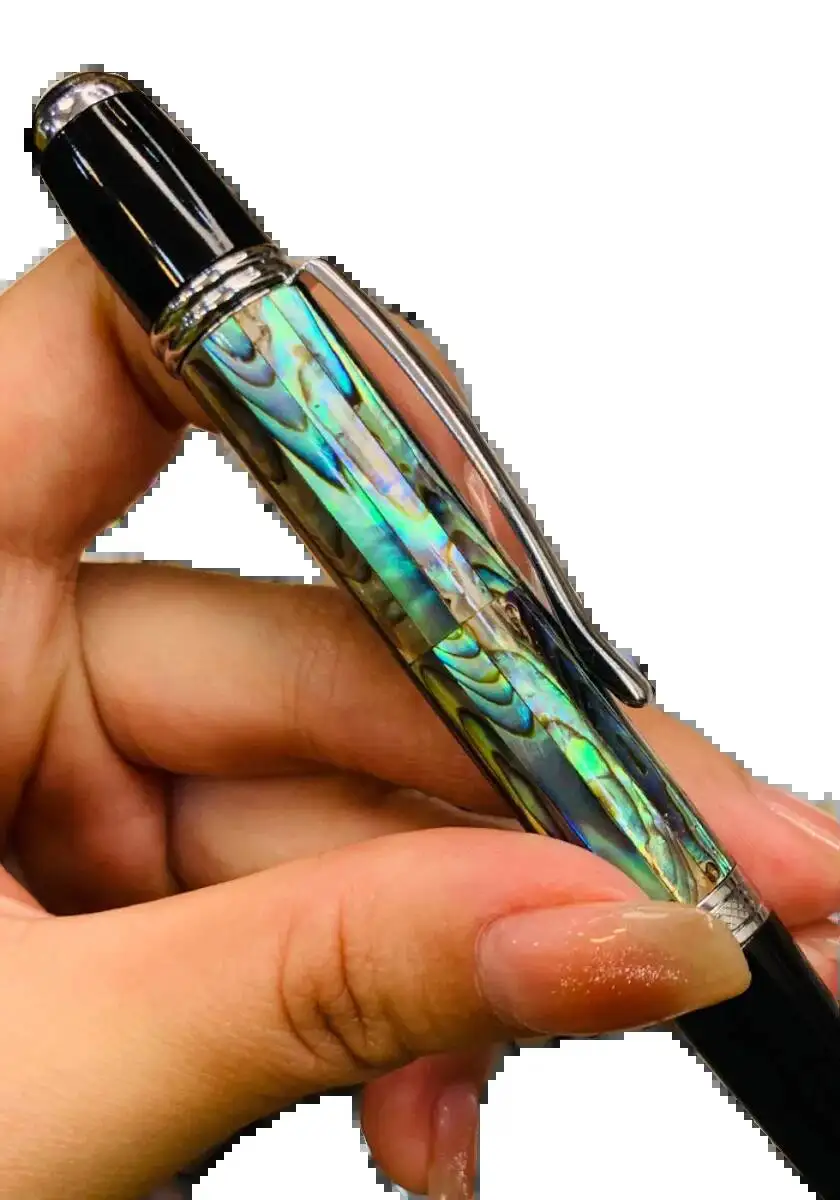 Natural Shell Inlay Luxury Ballpoint Pen,signature Pen , Black Refill
