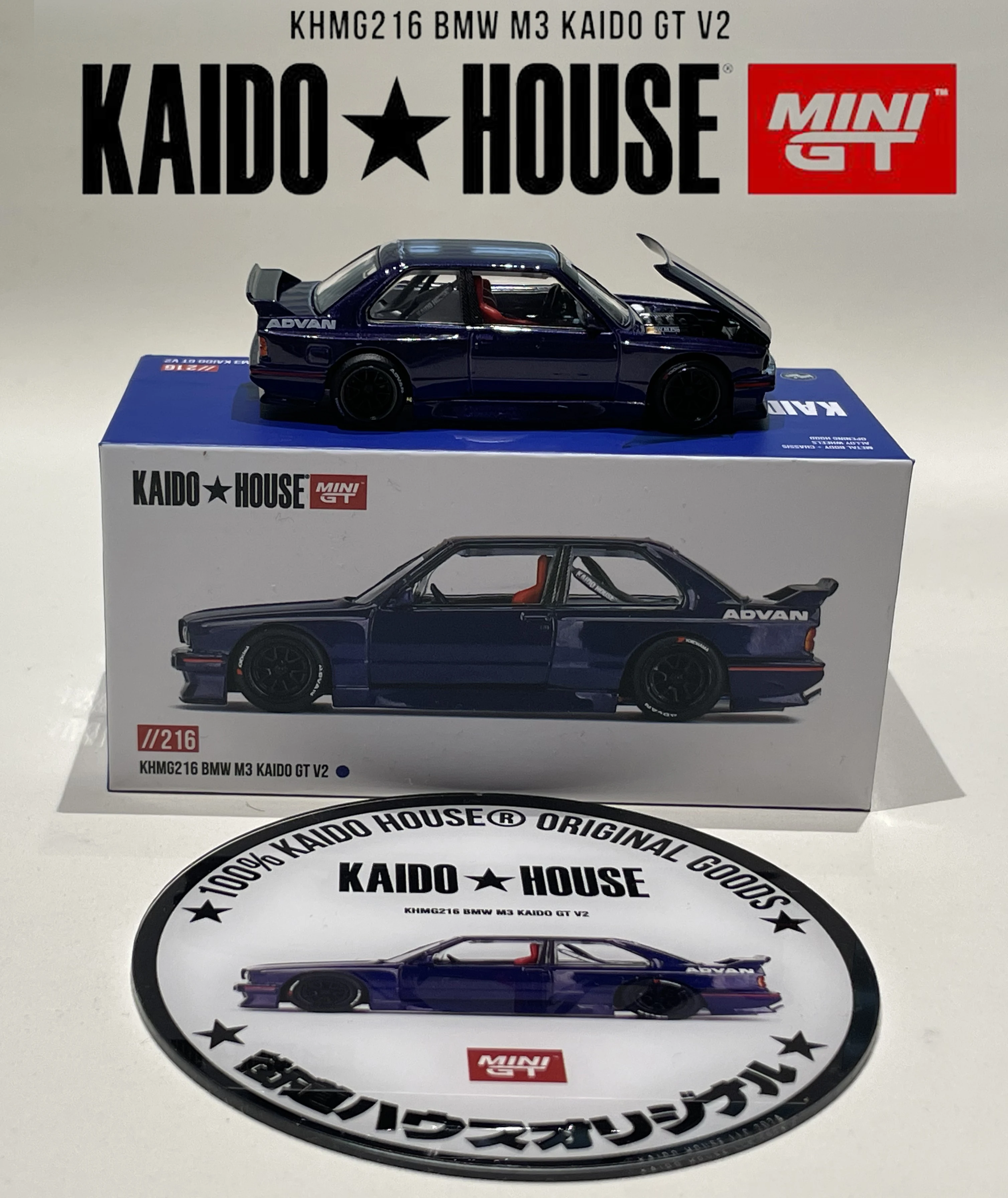 KHMG 216 1:64 BMW M3 Kaido GT V2 mit Öffnender Motorhaube Diecast-Automodell Kaido House MINIGT – Detail 3