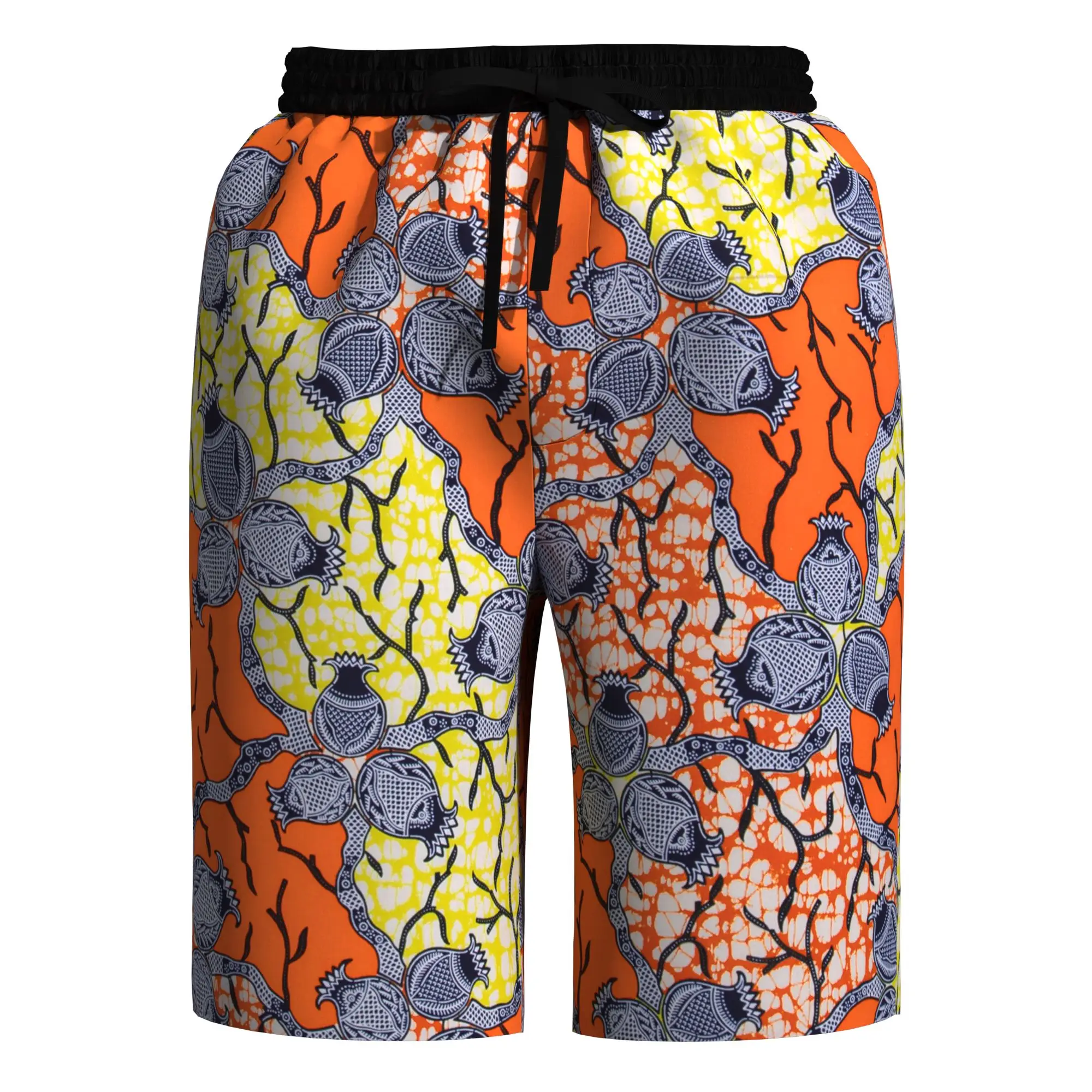 الأفريقية طباعة الأزواج السراويل للجنسين مطابقة طول الركبة شورتات للبحر مع مرونة الخصر عطلة هدية عيد الحب WYQ1105 #2