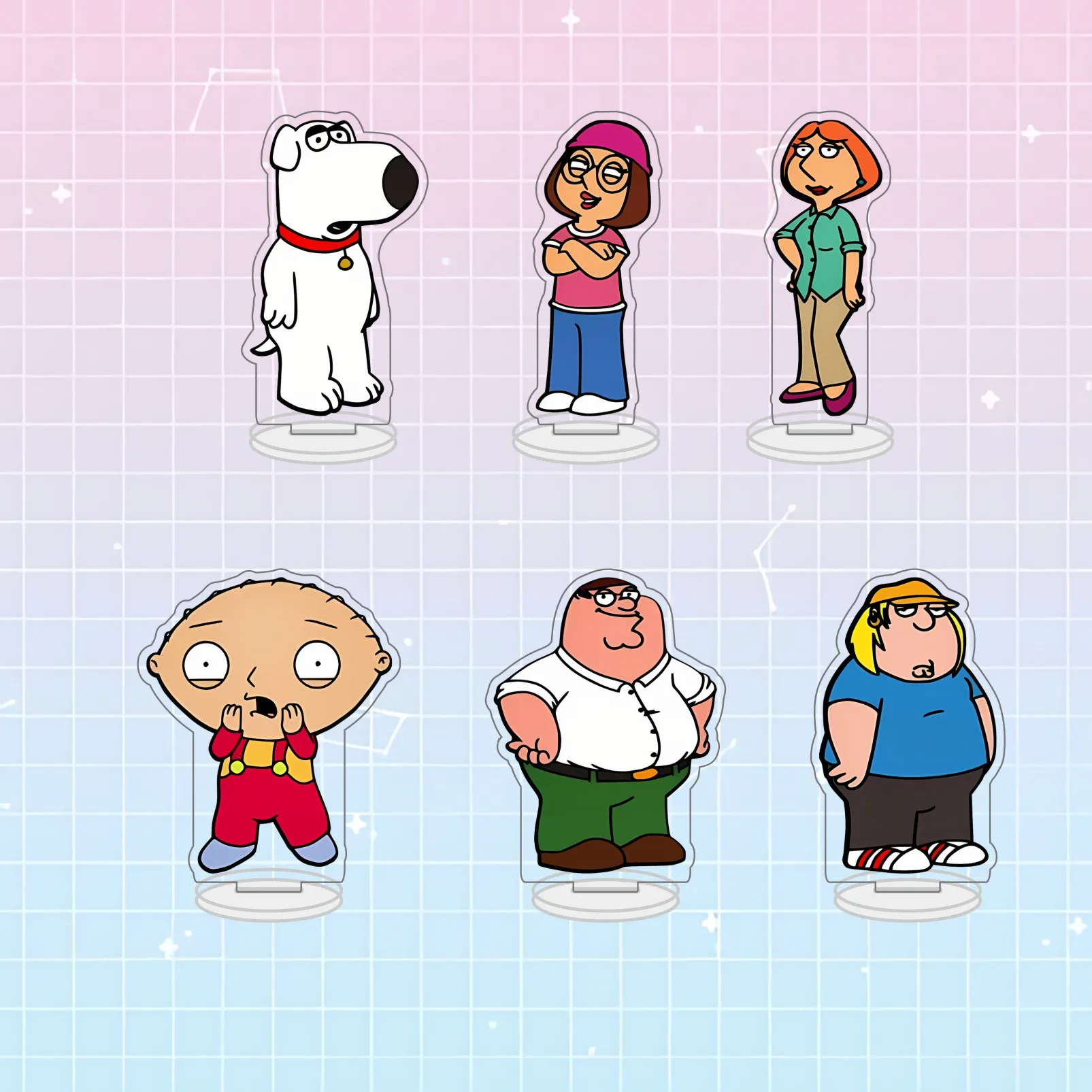 Anime Cartoon Family Guy Acrylic Stand Keychain 10CM Stewie Griffin Peter Griffin Brian Griffin Desktop Decor Fan Merchandise