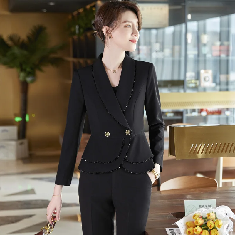 High End Professional Suits Women New Autumn Fashion Temperament Business Formal Slim Blazer And Skirt Office Ladies Work Wear