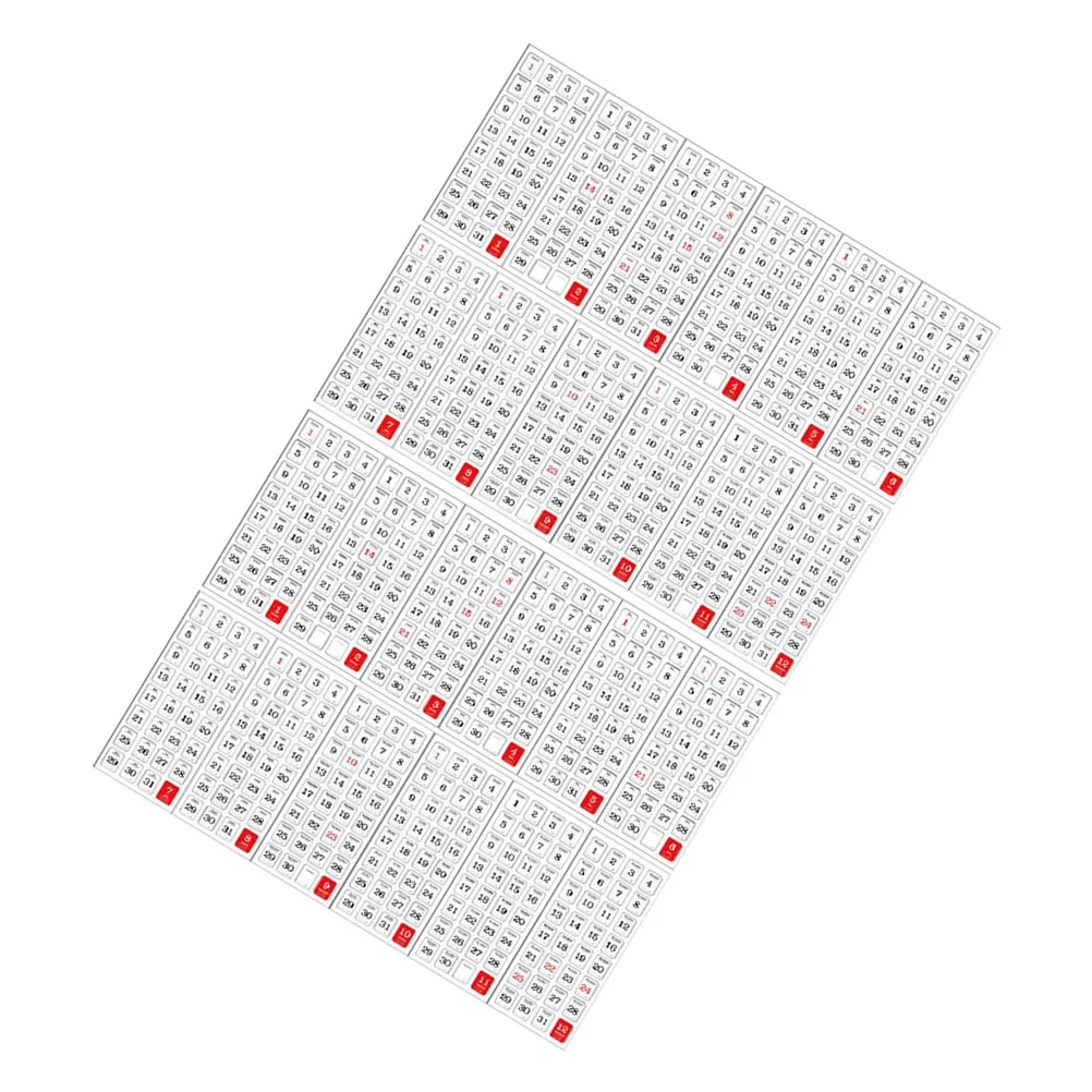 24 Sheets Daily Page Adult Diary Decorative Self Adhesive Mini Planner Stickers Notebook Tabs Calendar Labels