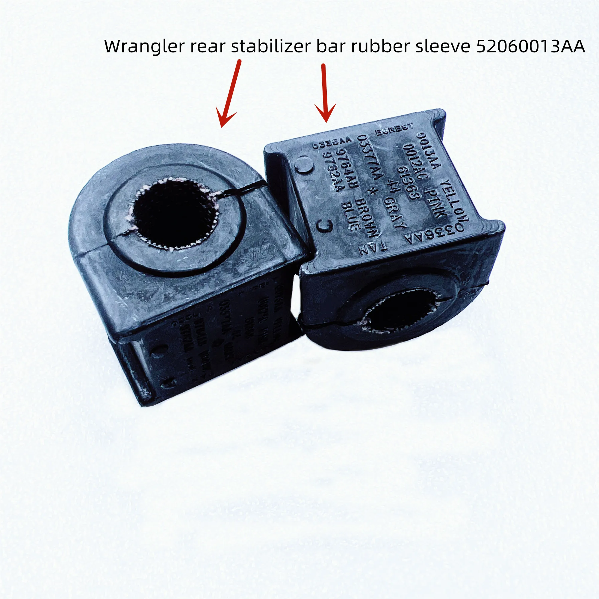 

2PC Rear Stabilizer Bar Bushing ，52060013AA, Suitable For: Wrangler JK, JL, J6， 2007-2025