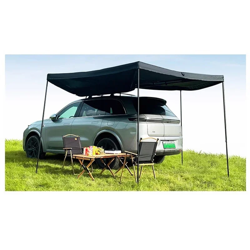 270° Car side tent Car side canopy rain and sun protection large fan-shaped camping tent automatic awning